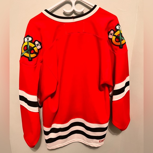 CCM - Men’s Medium -Chicago Blackhawks Jersey - 90’s Vintage- Blank -Red & White - Picture 3 of 13